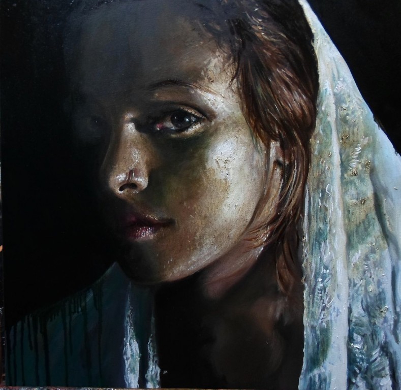 ragazza somala con velo bianco